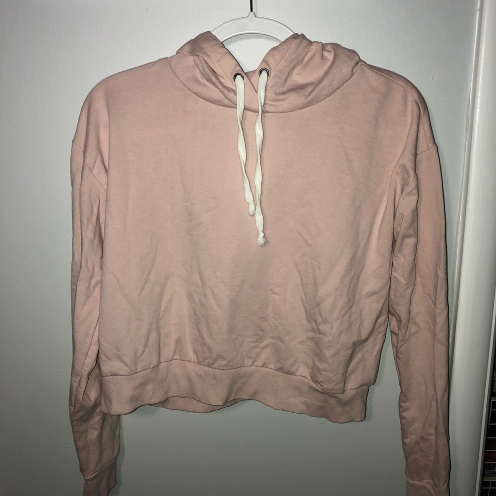 💥Like new! Cropped light pink hoodie